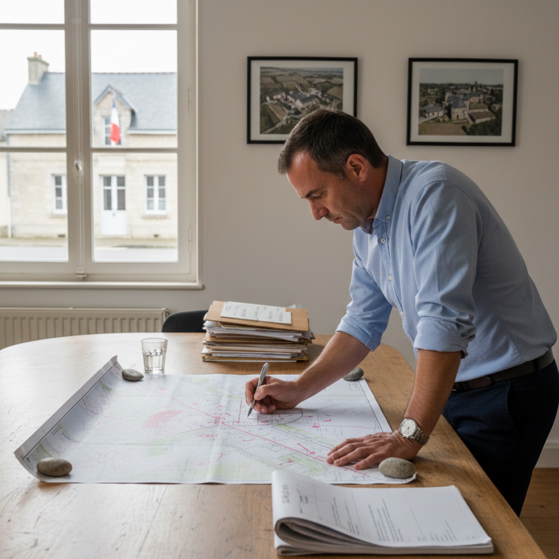 Chef de projet rédigeant un rapport